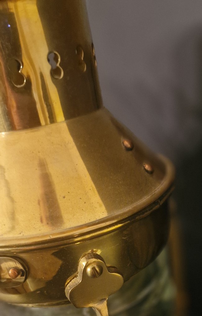 Decorative ship's lamp - Messing, Glas #4.3