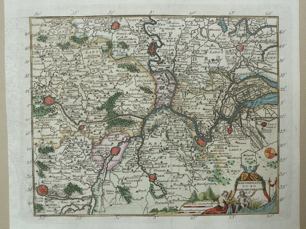 Belgium - Mechelen, Antwerpen, Brussel; J. Harrewijn / J. Peeters - Marchionatus S.I. et Dom: Mechelini - 1681-1700 #1.0