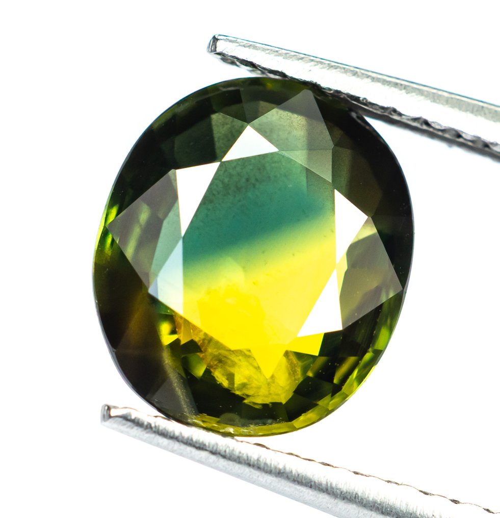 Senza prezzo di riserva Zaffiro - 3.11 ct - Bellerophon Gemlab - Verde bluastro profondo #1.0