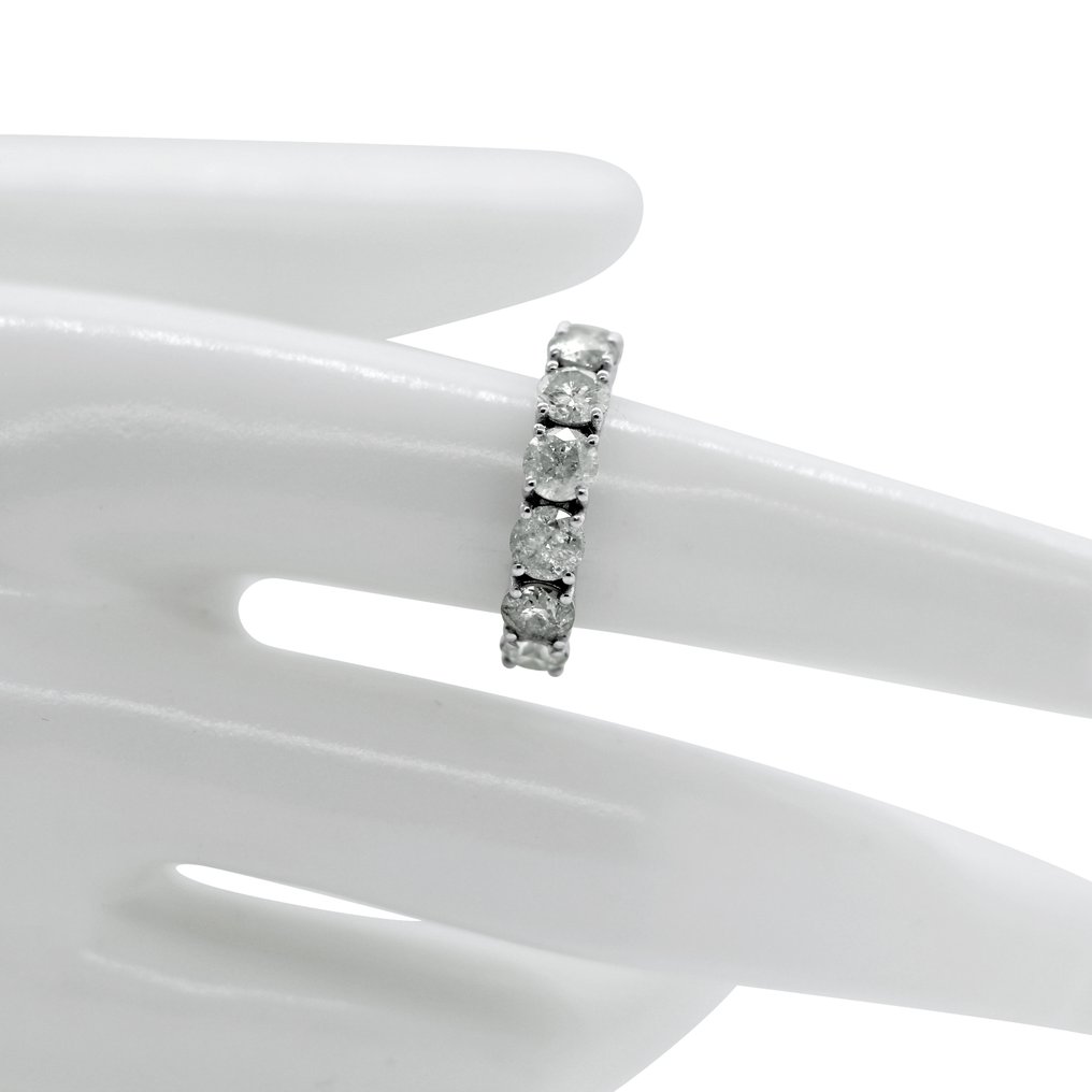 Nincs minimálár - Örökkévalóság gyűrű - 14 kt. Fehér arany - 2.85ct. tw. Gyémánt (Természetes) - F-J SZÍN #1.0