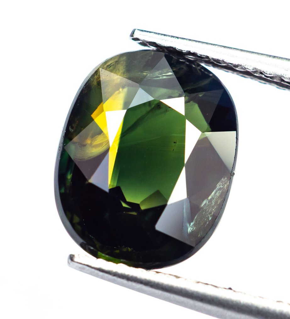 χωρίς τιμή ασφαλείας Ζαφείρι  - 3.52 ct - Bellerophon Gemlab - Βαθύ μπλε-πράσινο #1.0