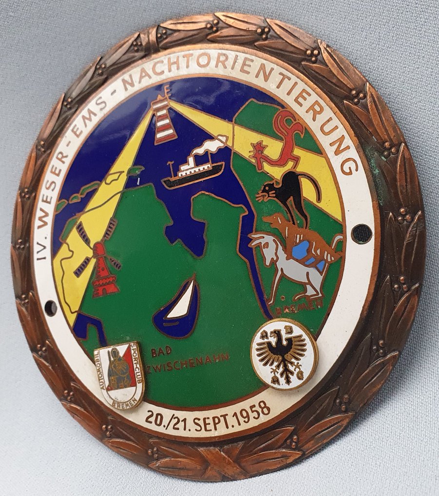 Διακριτικό - Grille Badge - IV. WESER-EMS - NACHTORIENTIERUNG - BAD WISCHENAHN - 1958 - Γερμανία - 20ος-μέσα (Β' Π.Π.) #2.1