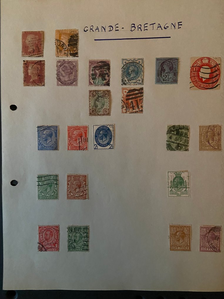 British Commonwealth  - Important lot of GB and English colonies. Old cancellations and semi-modern N** and various. #1.0