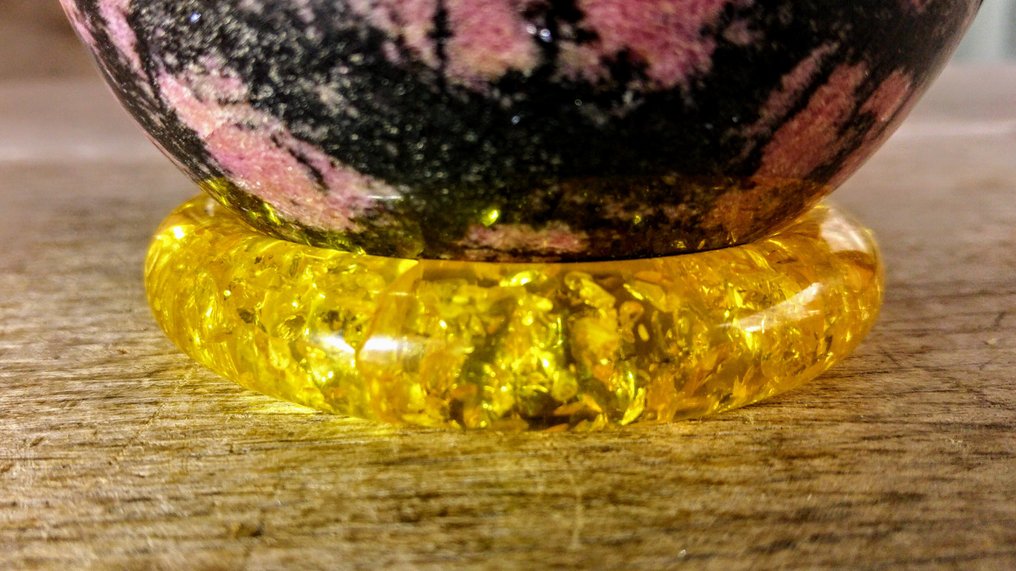 2,2 kg Massive Rhodonite - Sphere Specimen Top quality - Height: 10 cm - Width: 10 cm- 2243 g #2.1