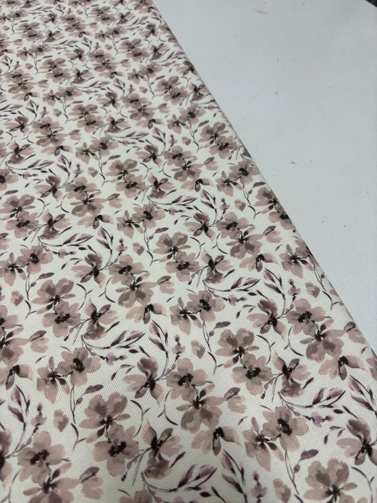 樱桃花独家面料 Panama 100% 棉 数码印花 乡村风格 - 室內裝潢織物  - 500 cm - 140 cm #2.1