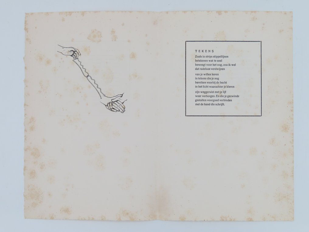 Willem van Toorn & Peter Yvon de Vries - Tekens - met originele ets - 1983 #2.1