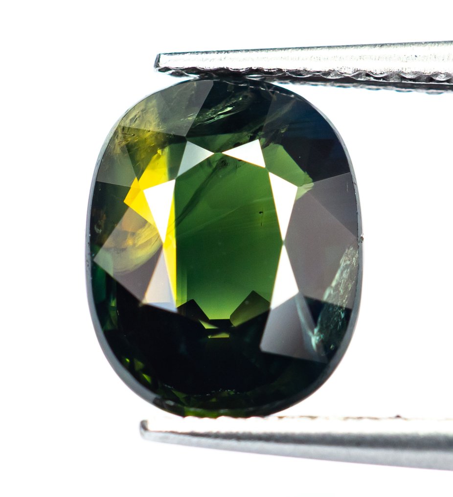 χωρίς τιμή ασφαλείας Ζαφείρι  - 3.52 ct - Bellerophon Gemlab - Βαθύ μπλε-πράσινο #1.0