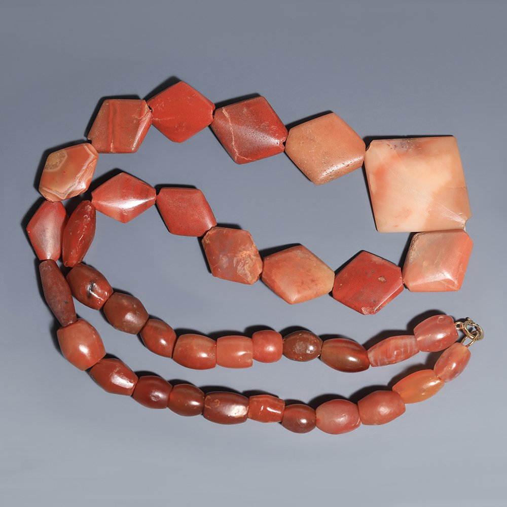 Länsi-aasialainen Karneoli, Jaspis, ja Agate Helmikoristeinen kaulakoru #1.0