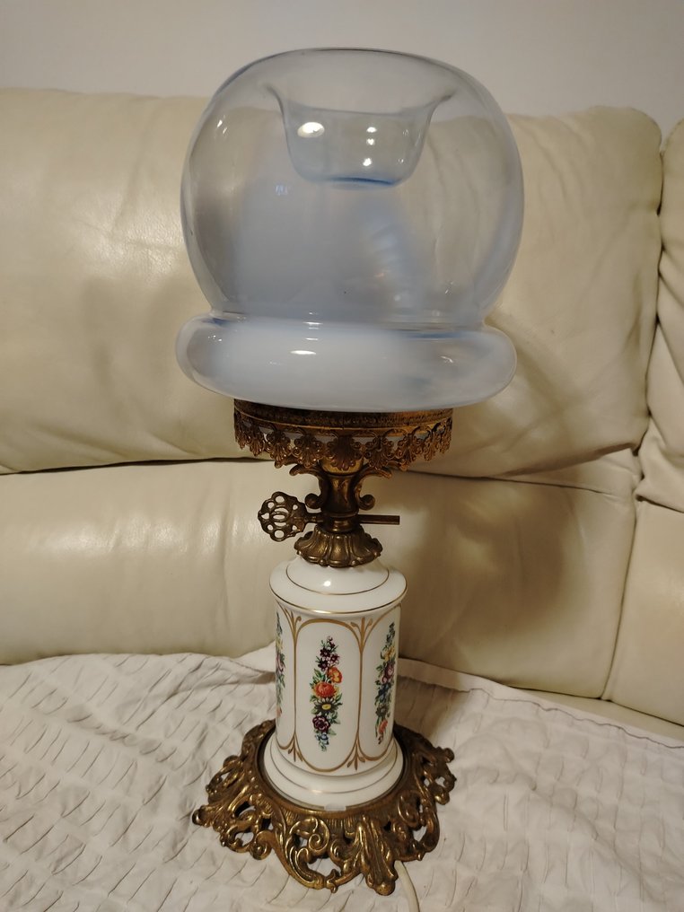 Lampe de table - Bronze doré, Opaline #1.0