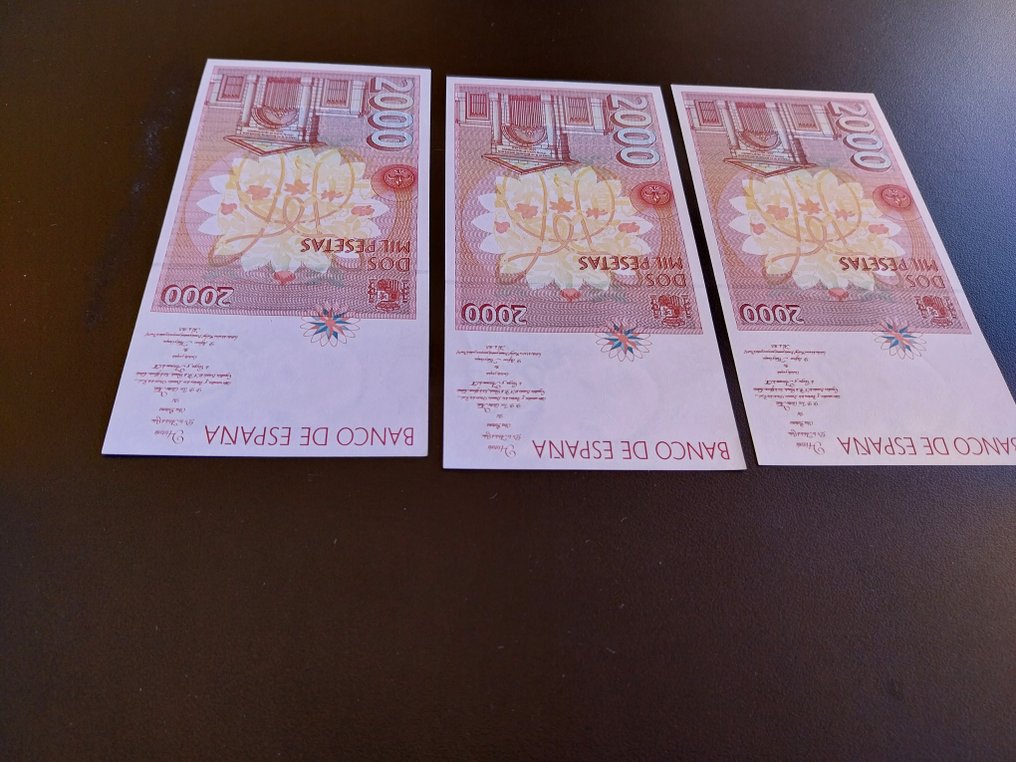 西班牙. - 3 x 2.000 pesetas 1992 - Pick 162 - Consecutive  (没有保留价) #3.2