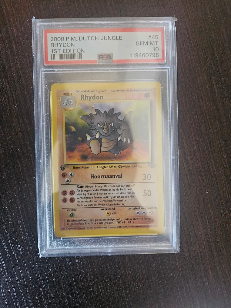 Pokémon - 1 Graded card - Rhydon #45 Ensipainos - PSA 10 - Various sets #1.0