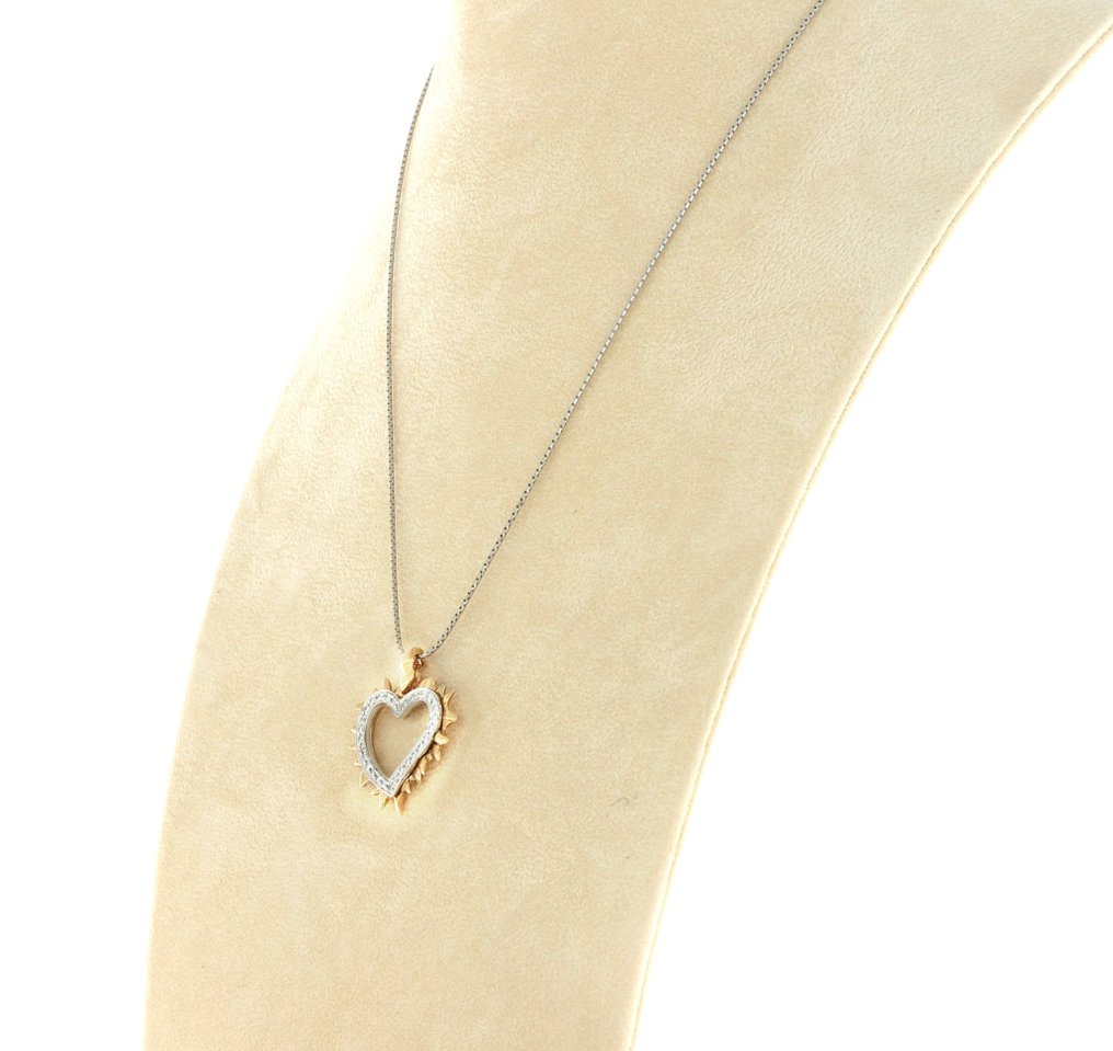 χωρίς τιμή ασφαλείας - Other brand - Κολιέ με μενταγιόν - Nardelli - 18 καράτια Λευκός χρυσός, Ροζ χρυσό - 0.40ct. tw. Διαμάντι (Φυσικό) #2.1