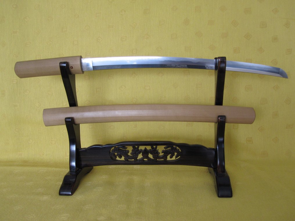 武士刀 - 玉鋼，白鞘的脇差「関吉定兼定」 - 日本 - 江戶時代（1600-1868） #1.0