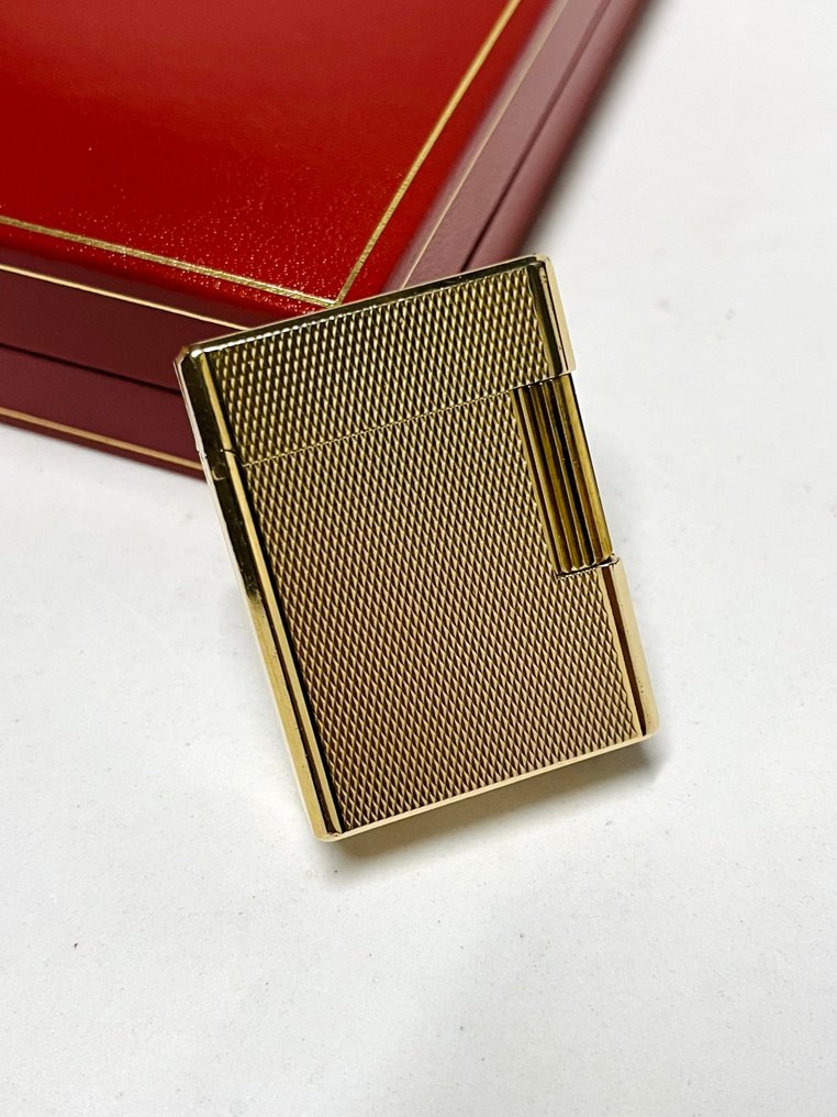 S.T. Dupont - L1 BR - gold plated “Grain d’Orge” - 打火機 - 鍍金 #1.0