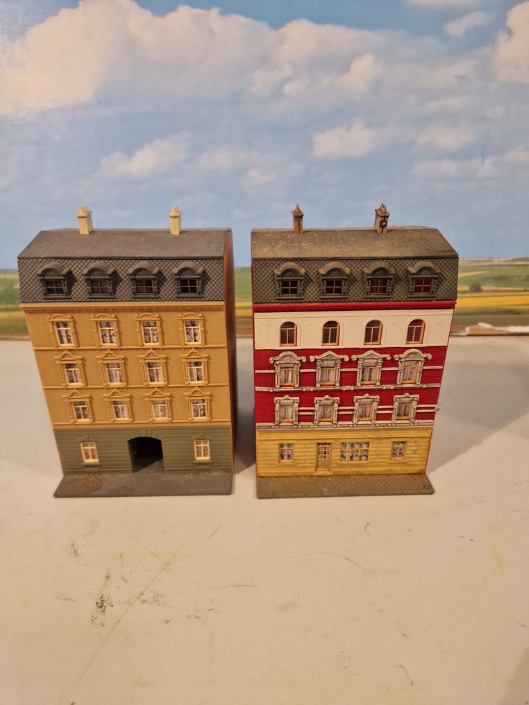 Pola N轨 - 模型火车建筑物 (5) - 联排别墅 #2.1