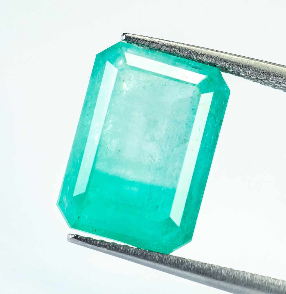 χωρίς τιμή ασφαλείας Σμαράγδι  - 8.55 ct - Bellerophon Gemlab - Μπλε-πράσινο (Νιγηρία) #1.0