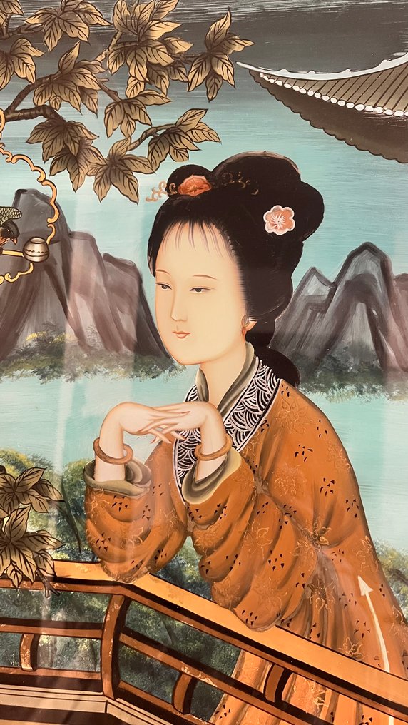 tablas de madera y cristal - China - Finales del siglo XX #3.2