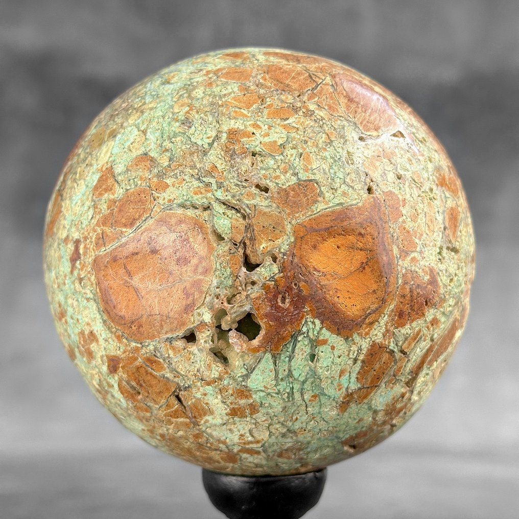 Χωρίς τιμή ελάχιστης προσφοράς - Υπέροχο ζεύγος πράσινης Σμιθσονίτη Σφαίρες πάνω σε προσαρμοσμένη βάση- 2300 g #3.2