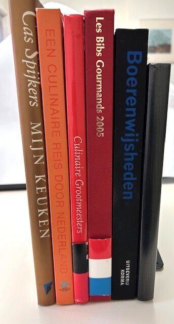 Cas Spijkers, Henk Savelberg, Jonnie Boer e.v.a. - Lot with 6 books with recipes and biographies of Dutch top chefs - 1997-2011 #1.0