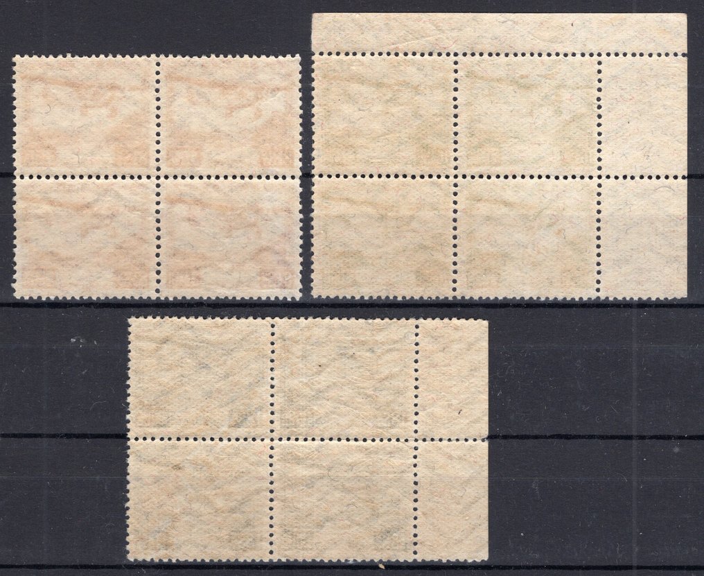 Japan 1929 - Airmail / MNH blocks of four - Michel 195/197 #1.0