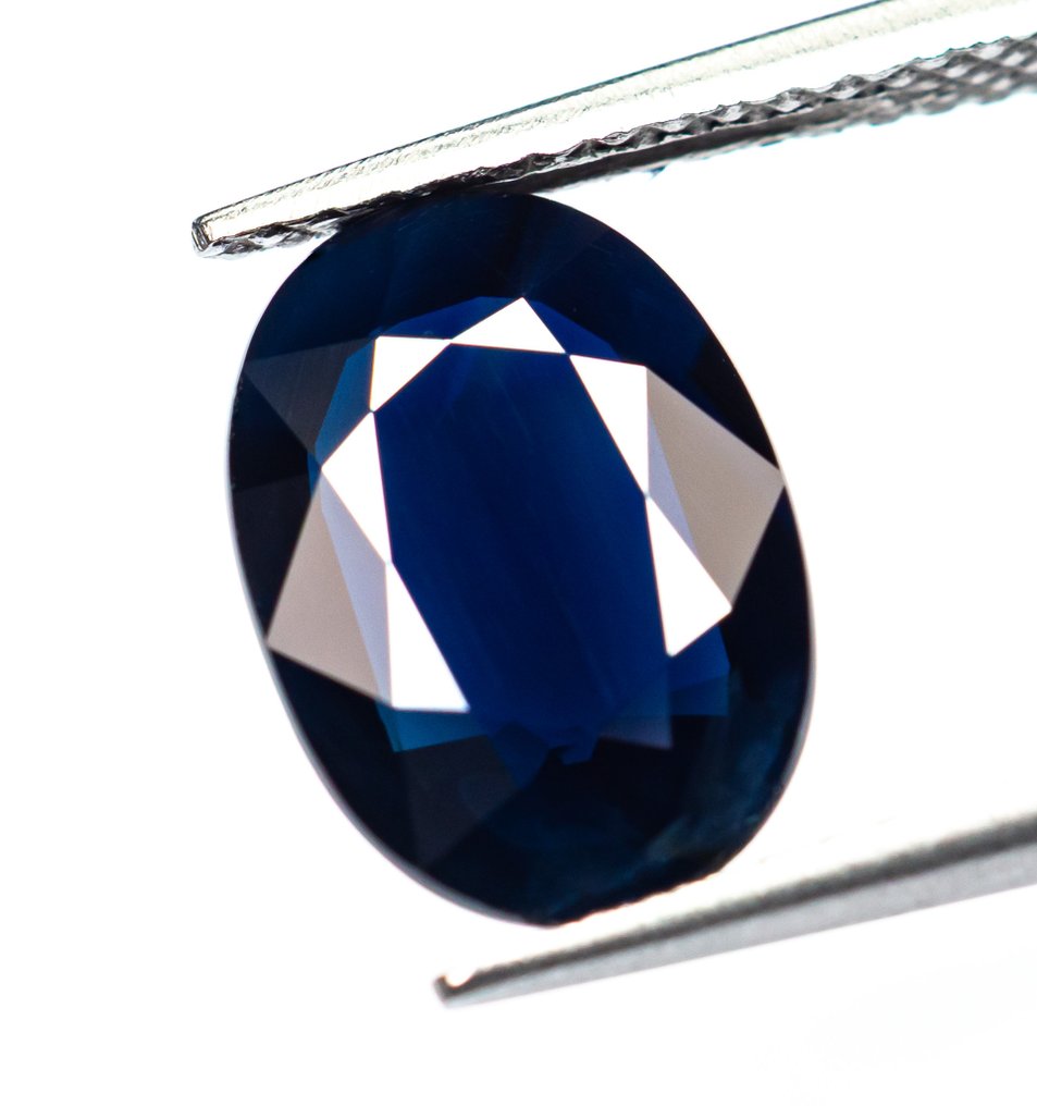 Ingen mindstepris Safir  - 3.35 ct - Bellerophon Gemlab - Mørk Blå #2.1