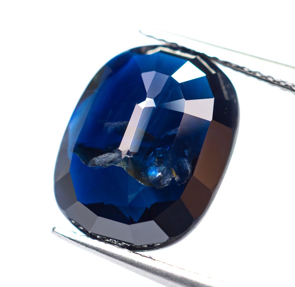 没有保留价 蓝宝石  - 8.01 ct - Bellerophon 宝石实验室 - 深蓝色 #4.3