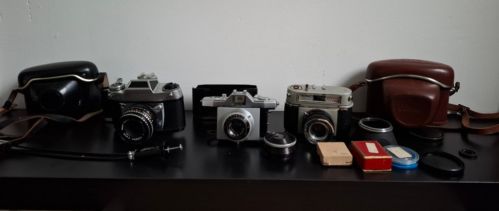 VEB Zeiss Ikon,, Haking, Ihagee Pentona II / Exa 500 / Halina Rolls + lenzen + acc. | 模拟相机 #1.0