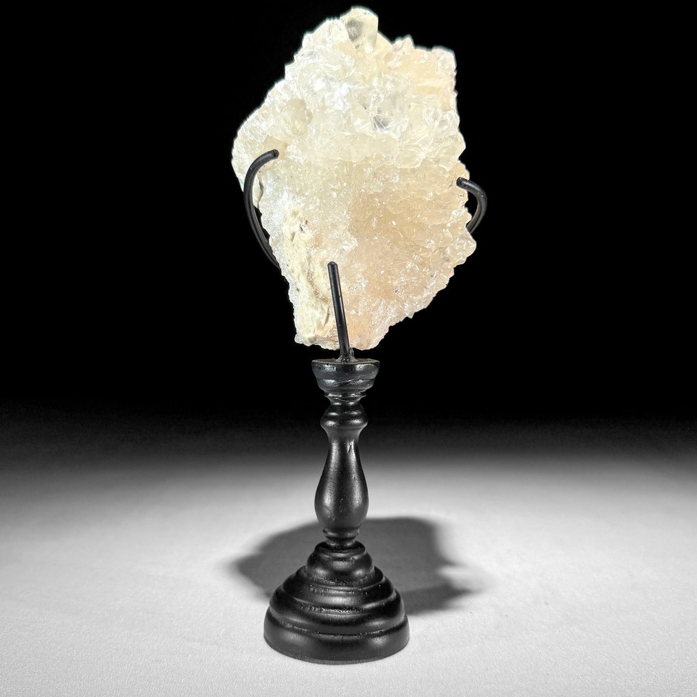 NO RESERVE PRICE - Wonderful Pair of Calcite Crystal Cluster & Pyrite on custom stands- Crystal- 1800 g - (2) #2.1