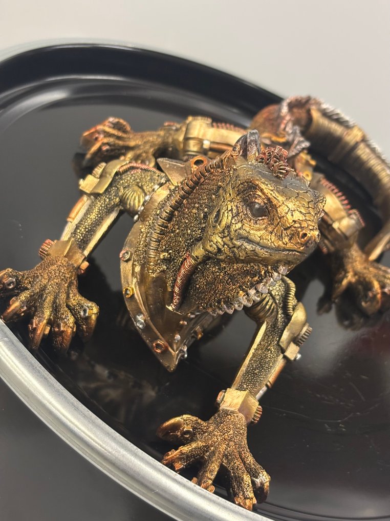 Γλυπτό, Steampunk Iguana - 38 cm - Ρητίνη #1.0