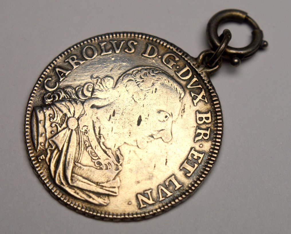 德國，布倫瑞克-沃爾芬比特爾親王國 2/3 Thaler (taler) 1764 - Charles I (Karl I) - pendant  (沒有保留價) #3.2