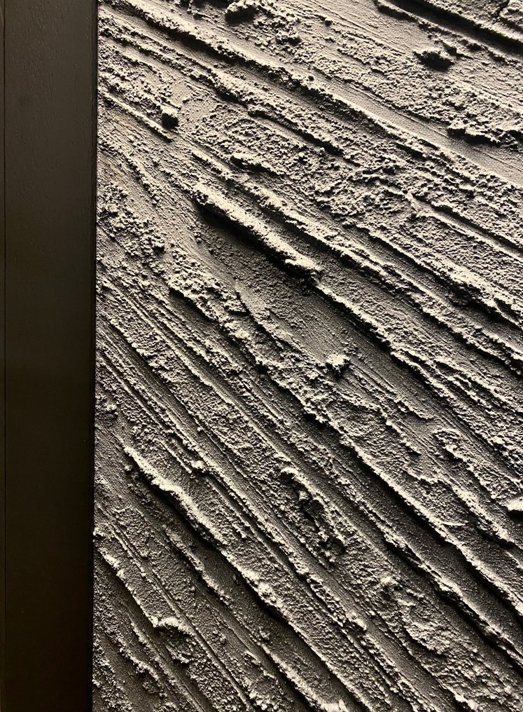 Jacopo Mattia Alegiani - LIght on black - Work already stretched and framed - ready to Hang ! #3.2