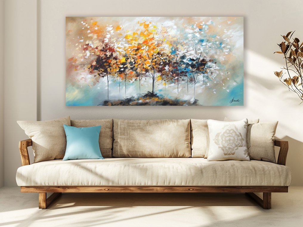 Monika Spiewak - Tree - XXL - Oil Painting Stretched On The Frame - Ready To Hang - 1/1 Unique Piece #1.0