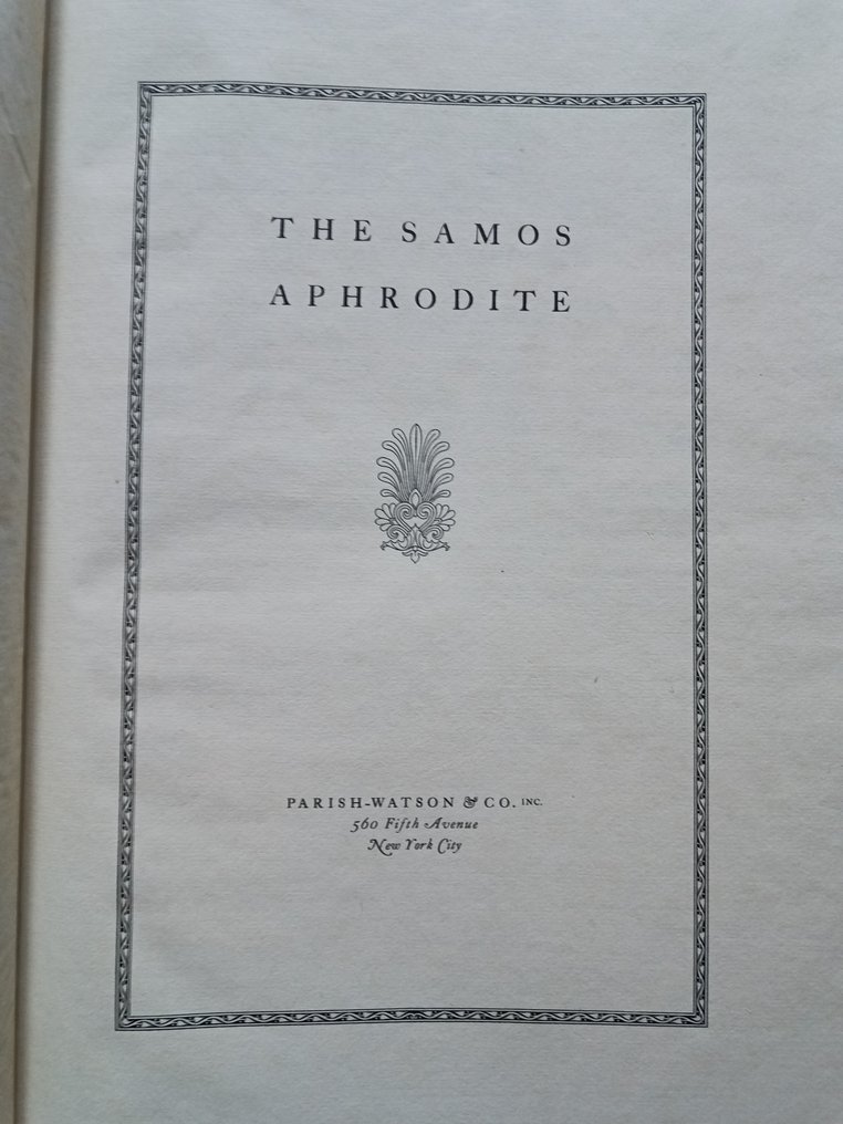 Notman T. A. Munder - The Samos Aphrodite - 1918 #1.0