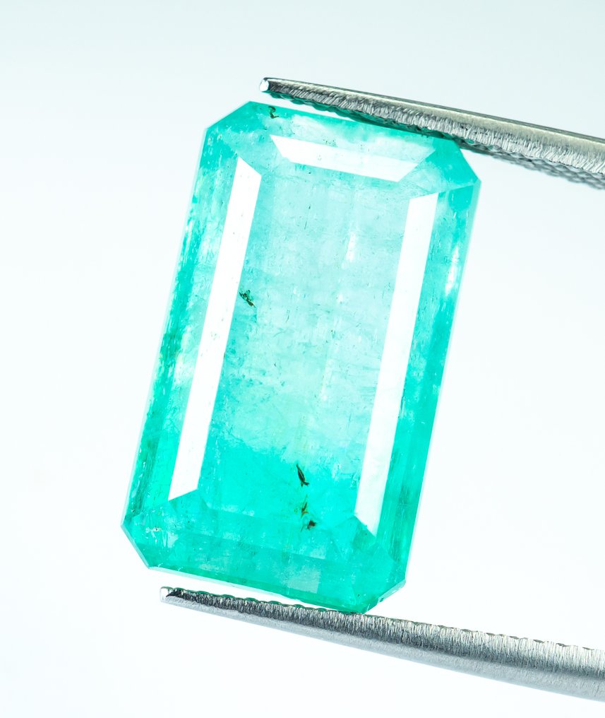 χωρίς τιμή ασφαλείας Σμαράγδι - 14.39 ct - Bellerophon Gemlab - Μπλε-πράσινο (Νιγηρία) #1.0