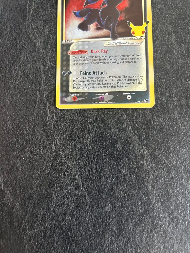 Pokémon - 1 Card - Umbreon 17/17 Foil, Προωθητική κάρτα - Various sets #4.3
