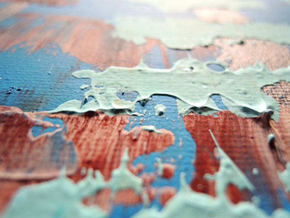 Monika Spiewak - Abstract - XXL - Oil Painting Stretched On The Frame - Ready To Hang - 1/1 Unique Piece #2.1