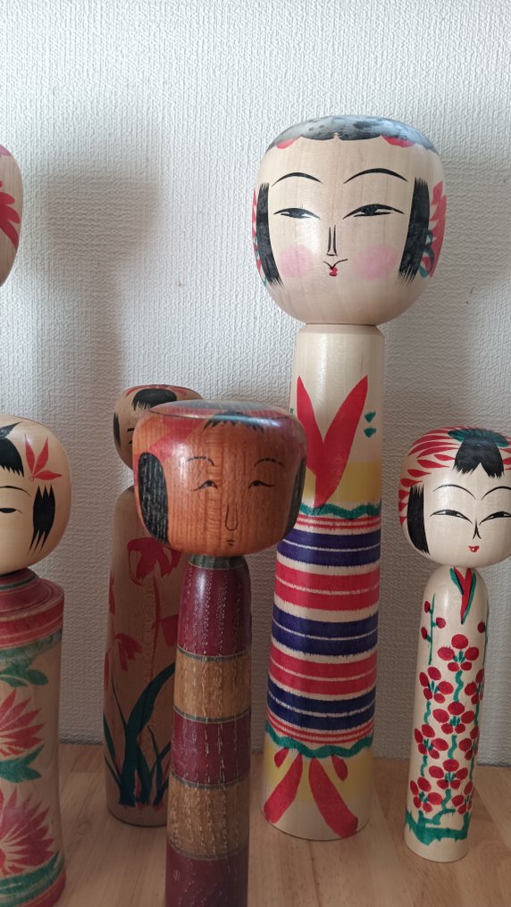 8个传统复古的日本小木偶 - 日本 - 20世纪下半叶 #3.2