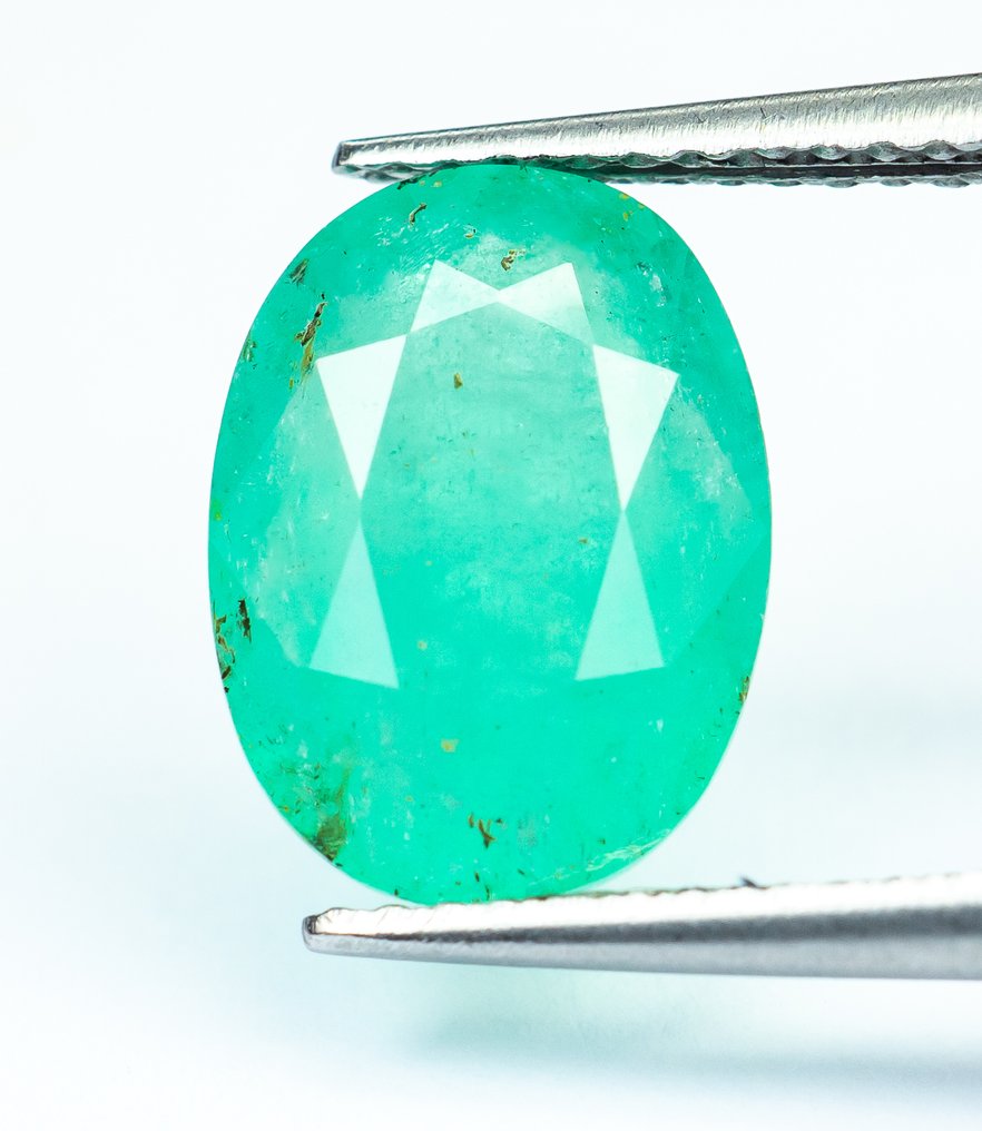 Ingen reservasjonspris Smaragd - 3.64 ct - Bellerophon Gemlab - Green (Nigeria) #1.0