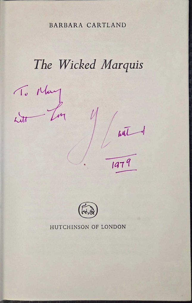 Signed, Barbara Cartland - The Wicked Marquis - 1973 #1.0