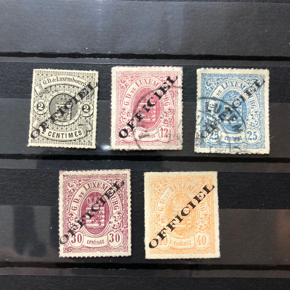 Luxembourg 1865/1872 - Luxembourg official in broad type Michel 2, 4, 6, 7, 8 in good condition. - Michel #1.0