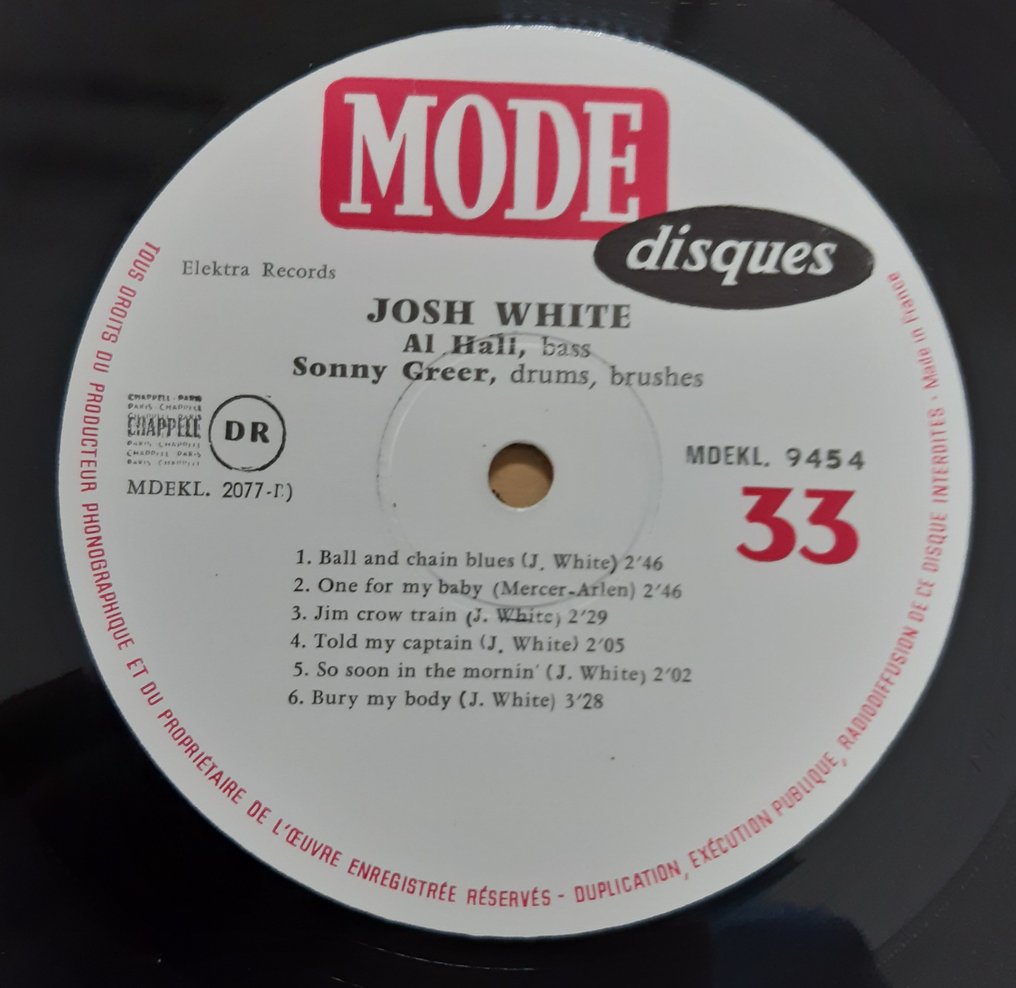 Josh White - Sings Ballads-Blues / Spirituals & Blues / The House I Live In / Josh At Midnight - Multiple titles - LP - Mono - 1957 #4.3