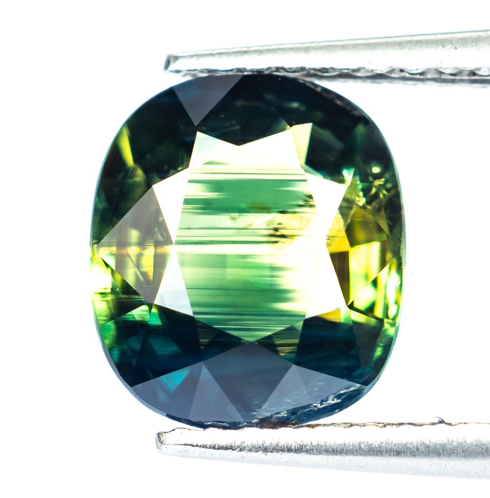 Sans prix de réserve Saphir - 3.05 ct - Bellerophon Gemlab - Vert bluâtre profond #1.0