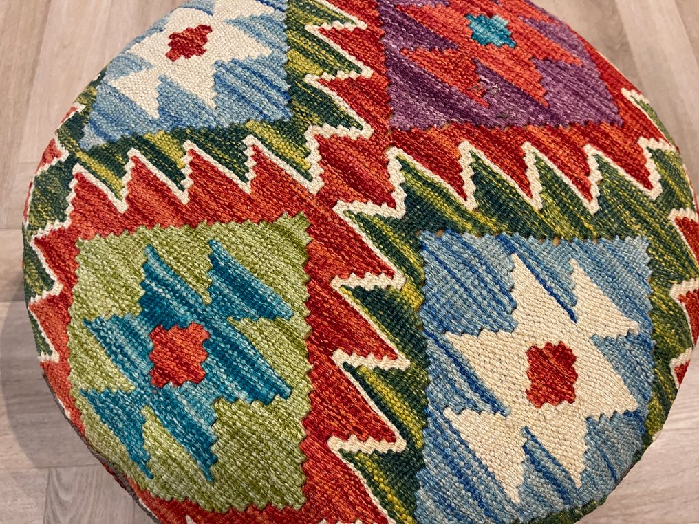 Kelim neuf, non utilisé, fait à la main, en laine, kelim coloré, neuf. - Kelim - 48 cm - 48 cm #3.2