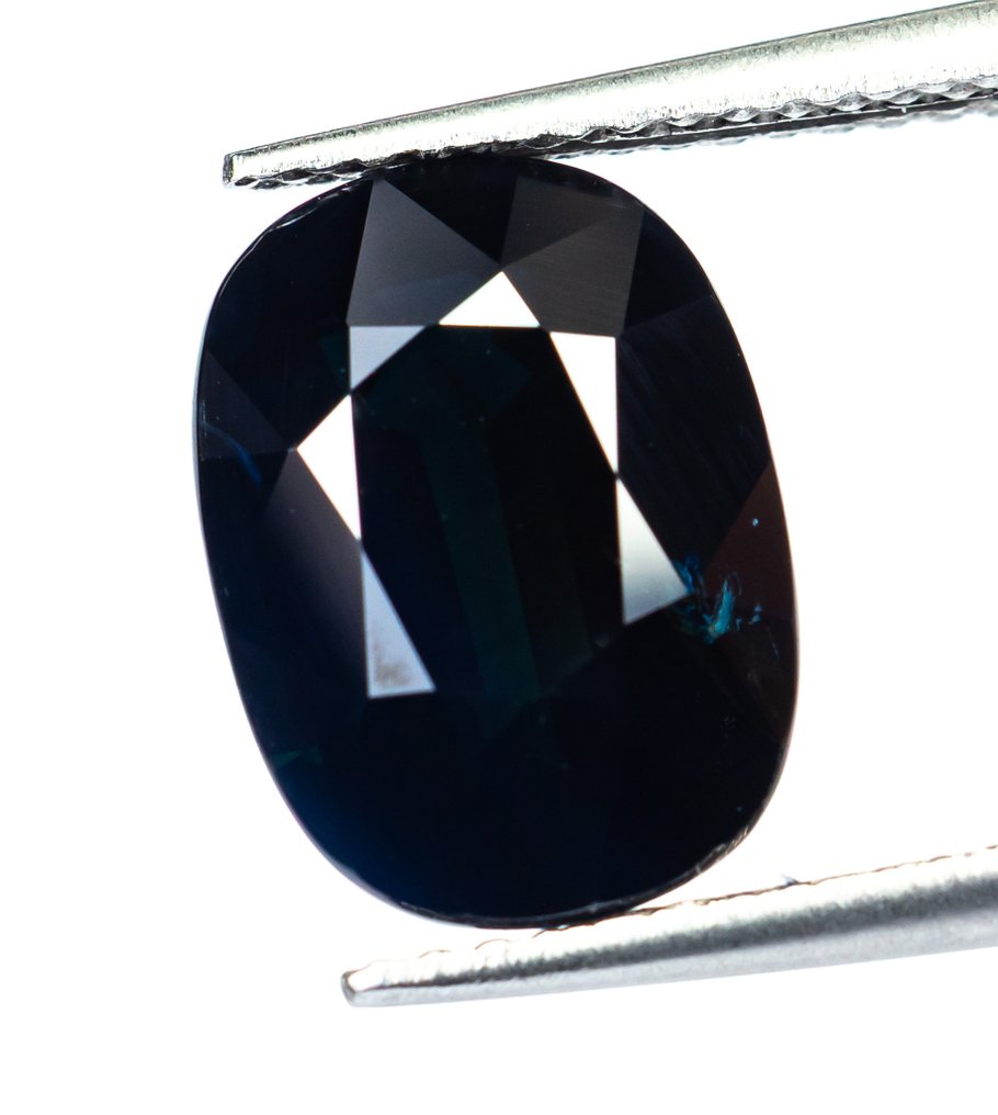 No reserve price Sapphire - 6.43 ct - Bellerophon Gemlab - Dark Blue #2.1