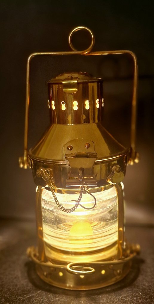Decorative ship's lamp - Messing, Glas #1.0