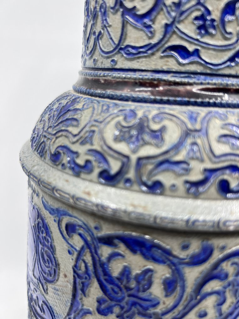 westerwald - Ewer - Can with lid - Earthenware - High Westerwald can #4.3