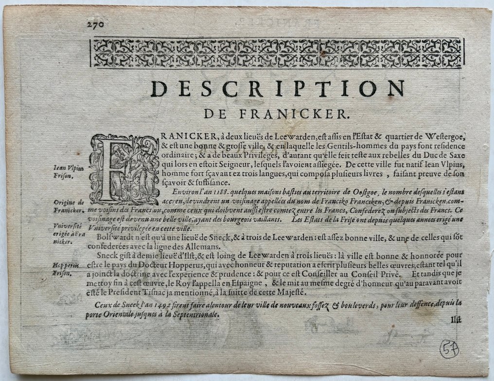 Netherlands - Franeker; L. Guicciardini - Franicker - 1601-1620 #4.3