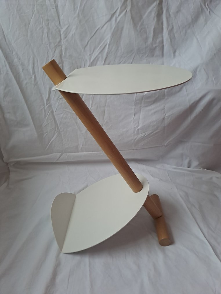 Table d'appoint - métal et bois de hêtre #4.3