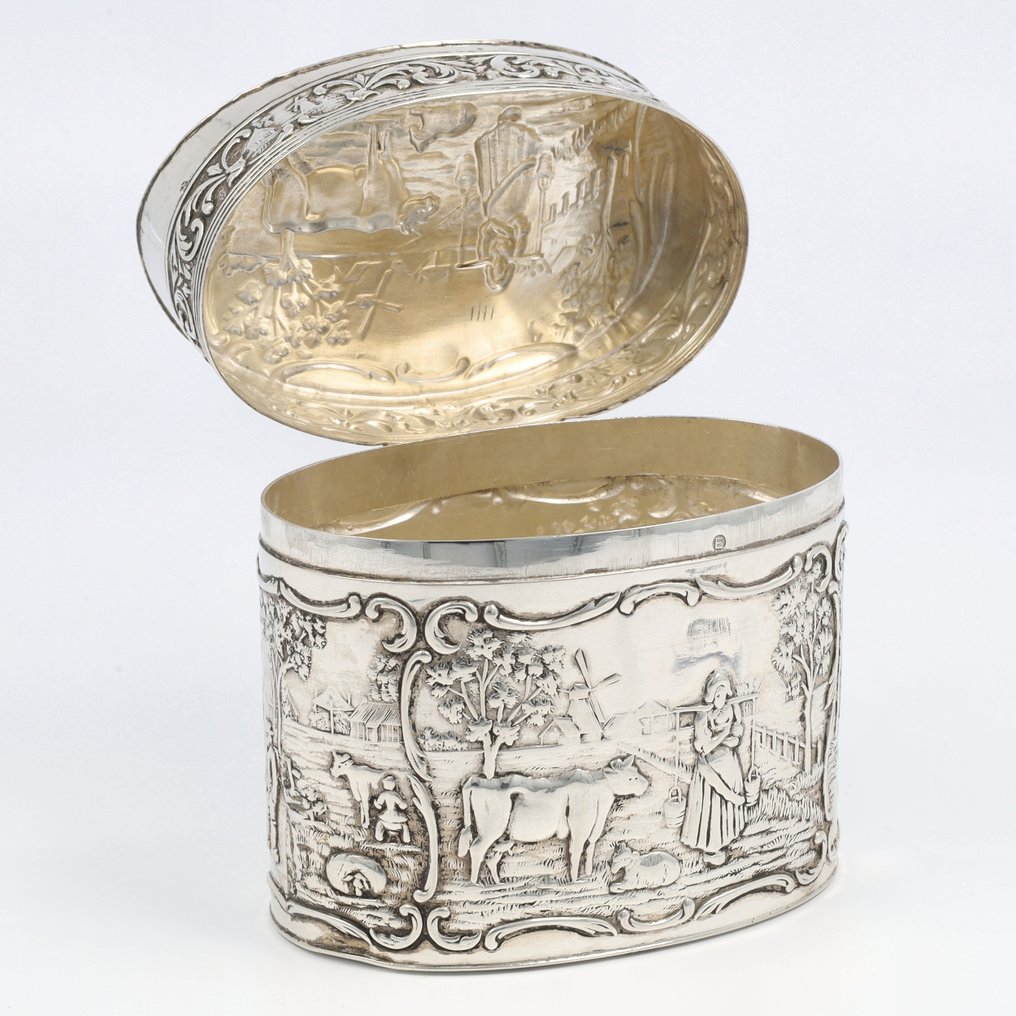 Theebus - Teacaddy - H. Hooijkaas - Cutie - .833 argint #2.1