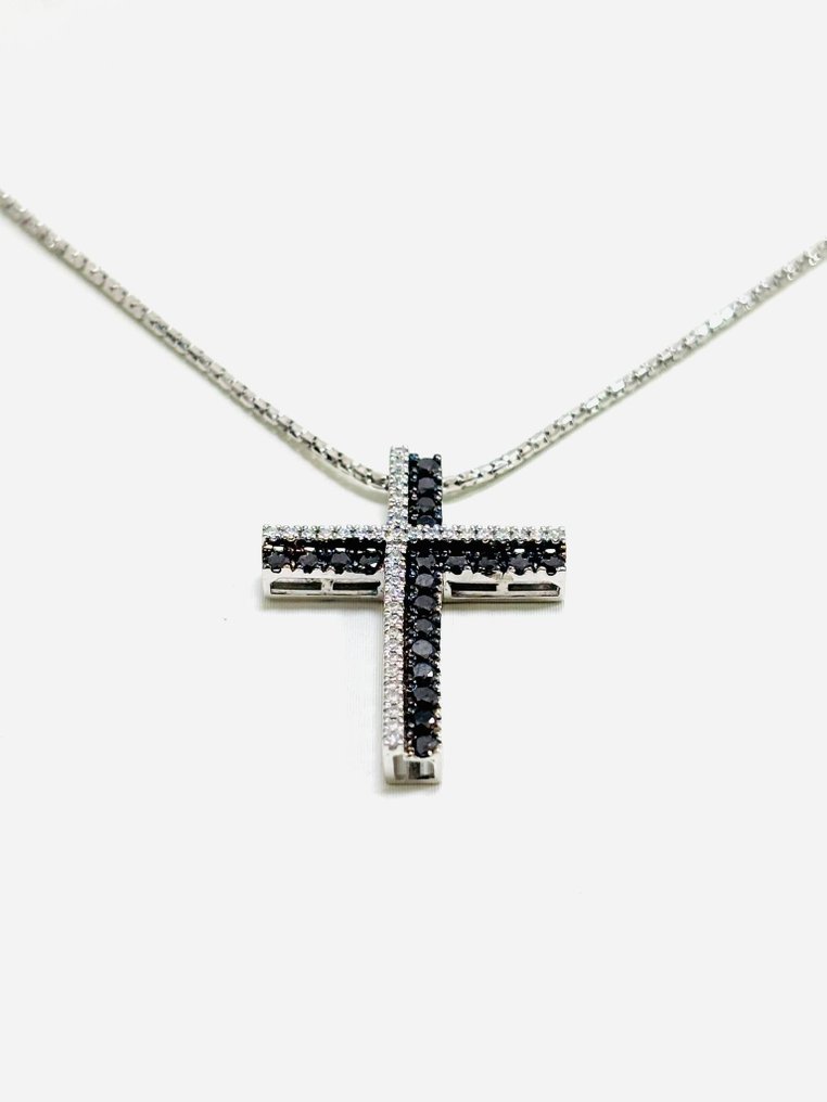 Κολιέ με μενταγιόν - 18 καράτια Λευκός χρυσός -  2.05ct. tw. Διαμάντι (Φυσικό)  - Διαμάντι - Κατασκευασμένο στην Ιταλία #1.0